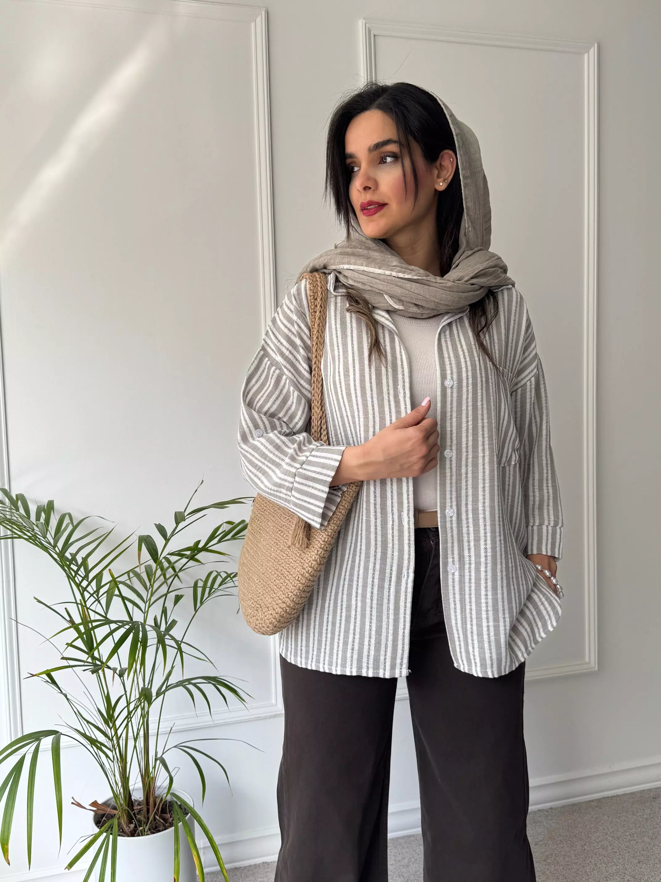 مانتو شومیزی راه راه یاس